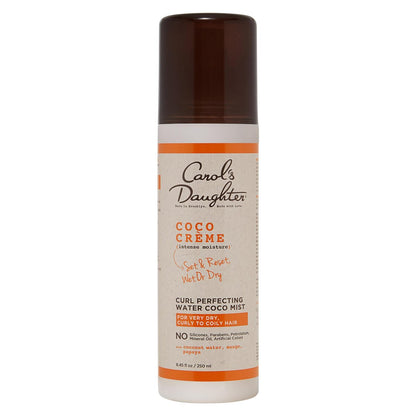 Carol's Daughter Coco Creme Curl Perfecting Water Coconut Mist - Silicone & Paraben Free Curl Refresher Spray for Curly to Coily Hair, 8.4 Fl Oz