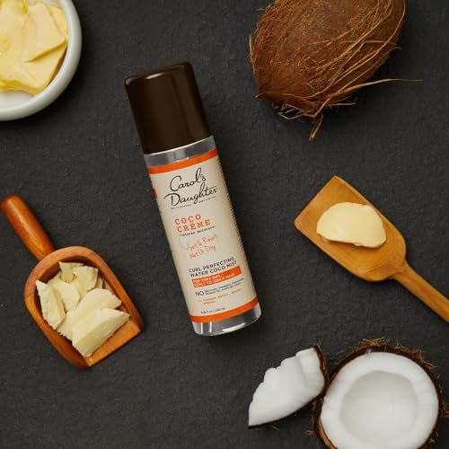 Carol's Daughter Coco Creme Curl Perfecting Water Coconut Mist - Silicone & Paraben Free Curl Refresher Spray for Curly to Coily Hair, 8.4 Fl Oz - görsel 6