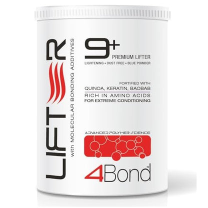 4BOND Premium Hair Bleach Powder Lightener – Blue Based Lightener for Up to 9 Levels of Lift with Amino Acids, Quinoa, Keratin & Baobab Proteins – 16 Fl Oz Avelisse