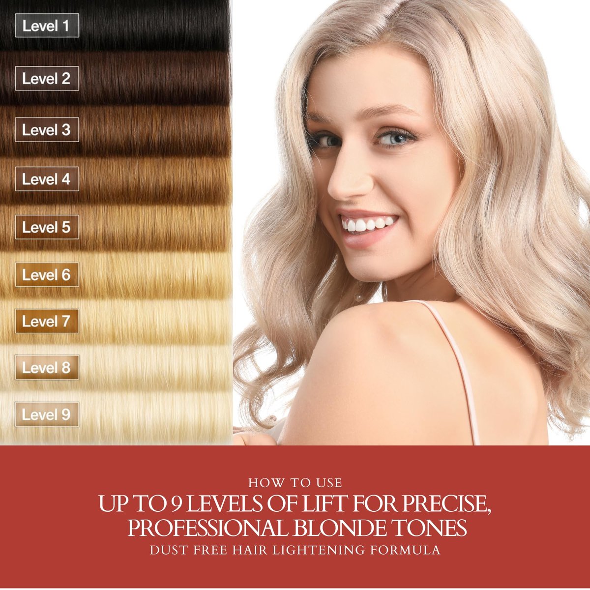4BOND Premium Hair Bleach Powder Lightener – Blue Based Lightener for Up to 9 Levels of Lift with Amino Acids, Quinoa, Keratin & Baobab Proteins – 16 Fl Oz Avelisse