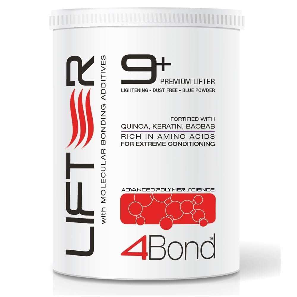 4BOND Premium Hair Bleach Powder Lightener – Blue Based Lightener for Up to 9 Levels of Lift with Amino Acids, Quinoa, Keratin & Baobab Proteins – 16 Fl Oz Avelisse