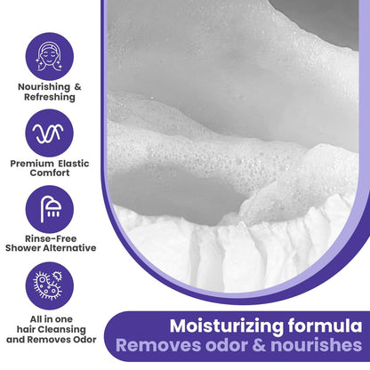 Medcosa No Rinse Shampoo Caps for Bedridden Patients – 5-Pack with Aloe, Vitamin E & Chamomile