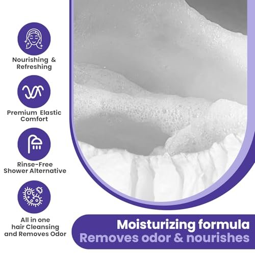 Medcosa No Rinse Shampoo Caps for Bedridden Patients – 5-Pack with Aloe, Vitamin E & Chamomile - görsel 9