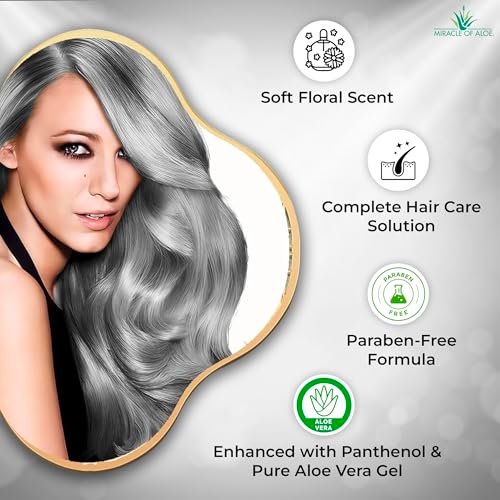 Softly Silver Shampoo Improved Conditioning Formula for Gray Hair - 2 in 1 Purple Restorative Hair Wash for Mature Hair with Panthenol and 20% Pure UltraAloe (8 Fl Oz) Avelisse