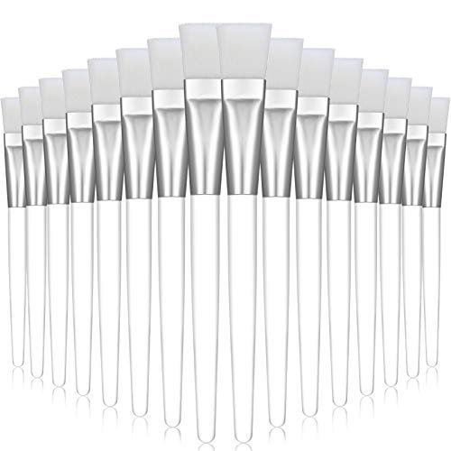 16-Piece Facial Mask Brush Set – Soft Nylon Applicator with Clear Handle for Skin Care & Body Butter (White) - görsel 2