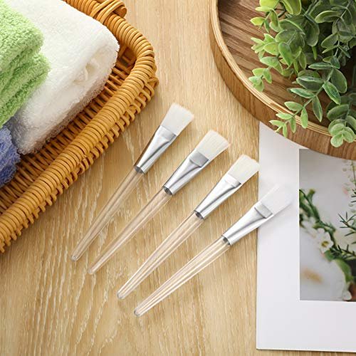 16-Piece Facial Mask Brush Set – Soft Nylon Applicator with Clear Handle for Skin Care & Body Butter (White) - görsel 12