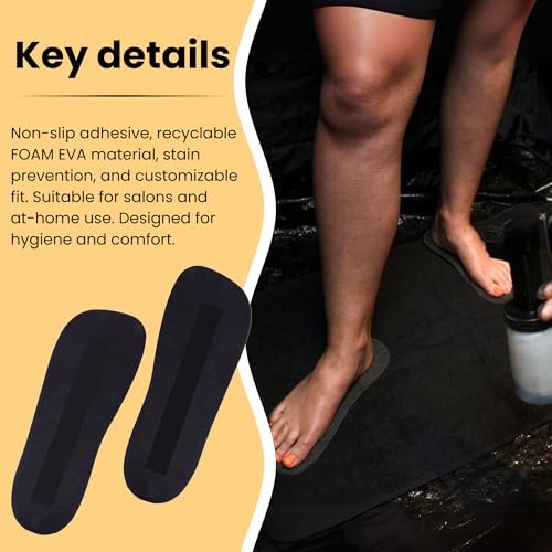 KOBBTAN 30 Pairs (60 Feet) Disposable Foam Spray Tan Feet Pads – Non-Slip, Comfortable, Hygienic for Sunless Tanning at Home or Salon Avelisse