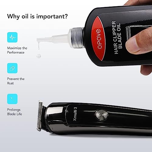 Opove Premium Hair Clipper Blade Lubricating Oil – 4.05oz/120ml with Clean Brushes - görsel 6