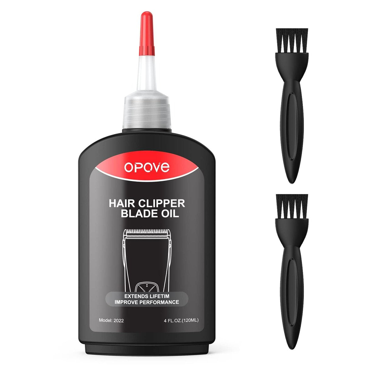 Opove Premium Hair Clipper Blade Lubricating Oil – 4.05oz/120ml with Clean Brushes - görsel 1