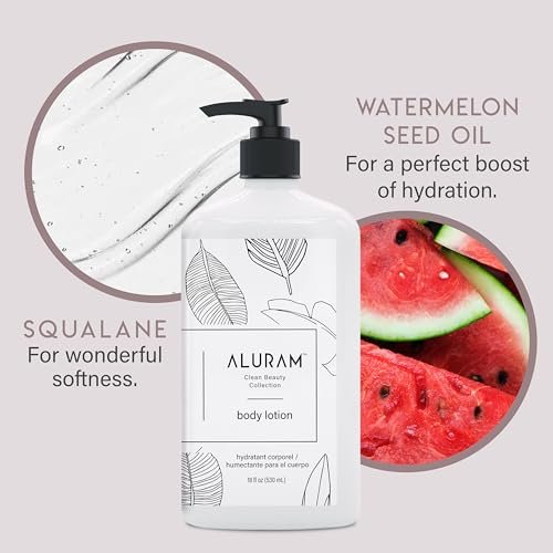 ALURAM Moisturizing Body Lotion with Coconut Water & Squalane - Hydrating Cream for Soft Skin, Vegan, 18 Fl Oz Avelisse