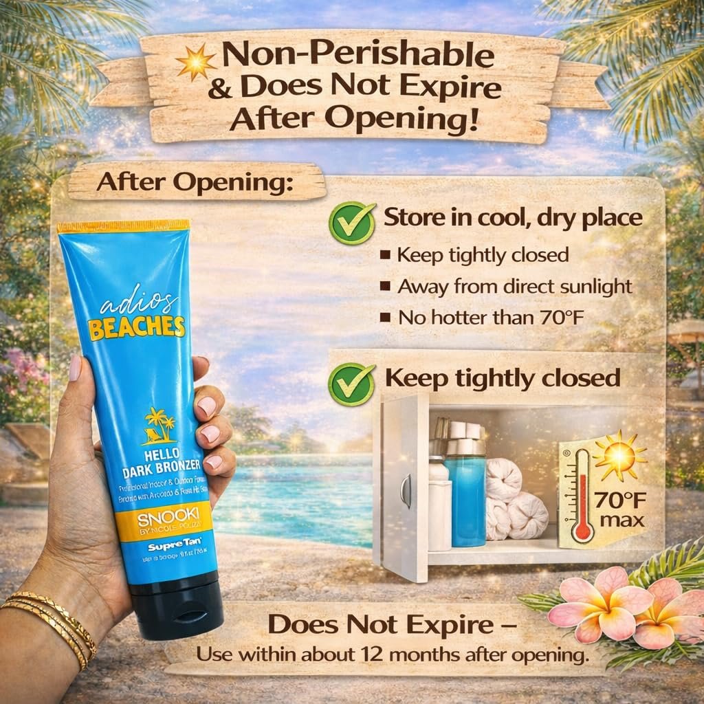 Snooki Adios Beaches DHA Plus Natural Bronzers Self Tanner - 9 oz - görsel 15