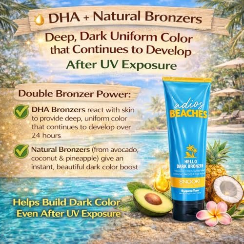 Snooki Adios Beaches DHA Plus Natural Bronzers Self Tanner - 9 oz - görsel 14