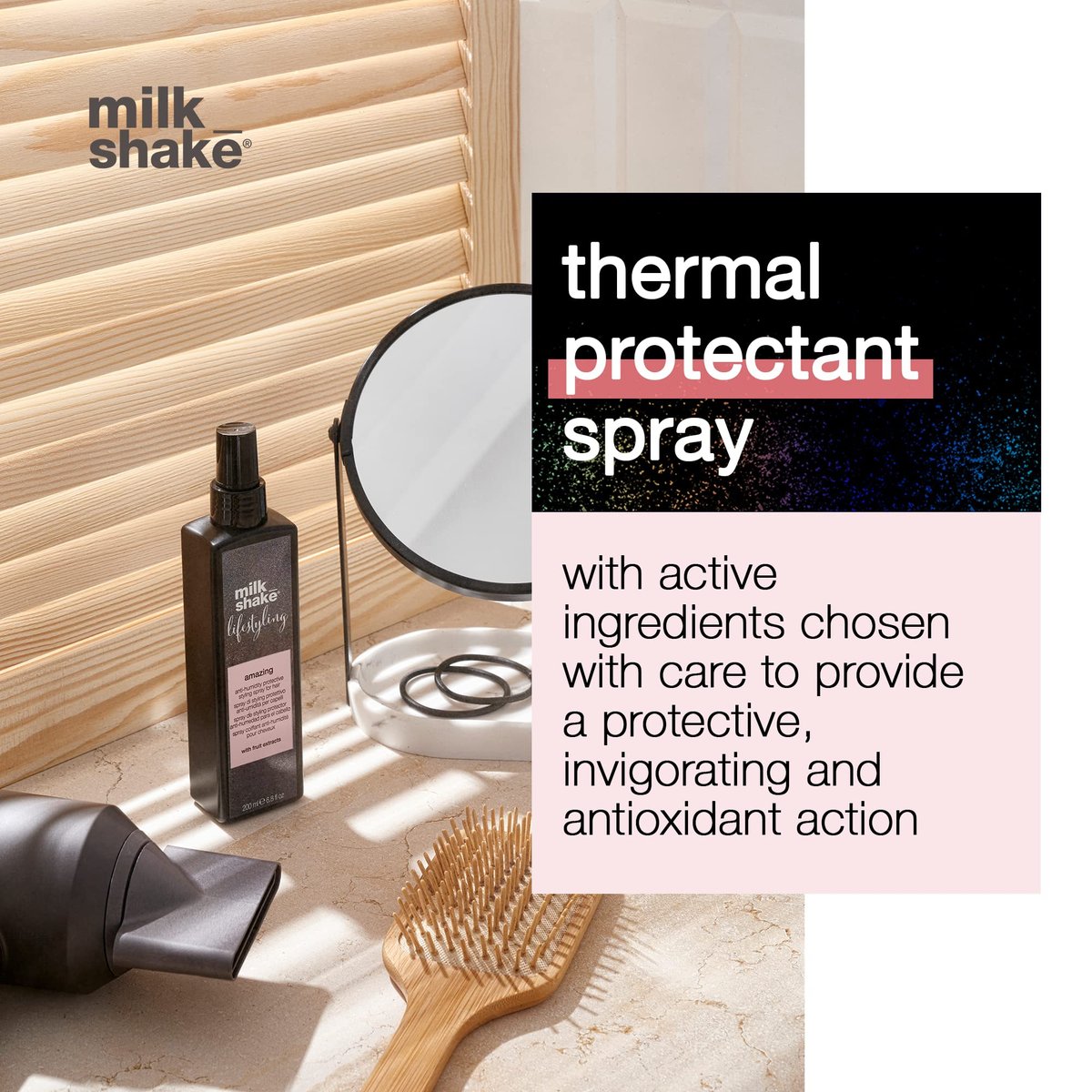 milk_shake Lifestyling Amazing Anti Humidity Spray for Hair – Frizz Control & Heat Protectant, 6.8 Fl Oz Avelisse