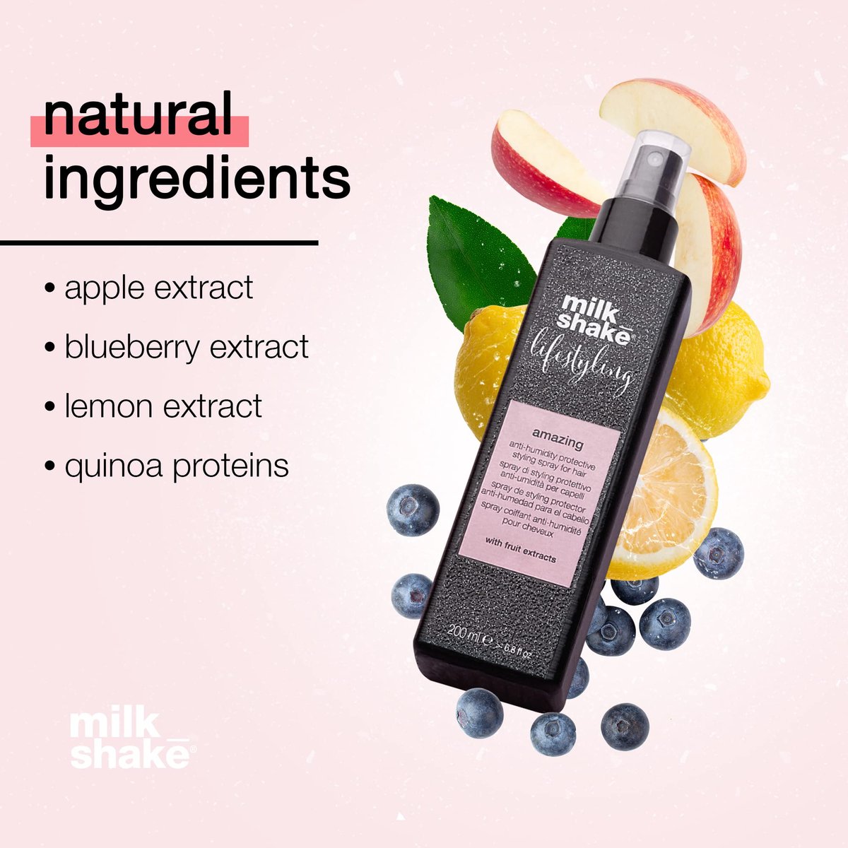 milk_shake Lifestyling Amazing Anti Humidity Spray for Hair – Frizz Control & Heat Protectant, 6.8 Fl Oz Avelisse