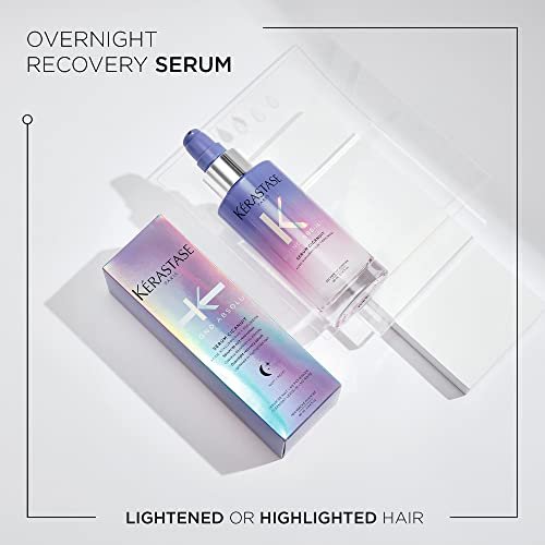 KÉRASTASE Blond Absolu Cicanuit Serum - Overnight Hair Serum for Color Treated Blonde Hair, Hydrates and Softens with Hyaluronic Acid and Edelweiss Flower, 3.04 Fl Oz Avelisse