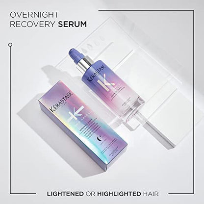 KÉRASTASE Blond Absolu Cicanuit Serum - Overnight Hair Serum for Color Treated Blonde Hair, Hydrates and Softens with Hyaluronic Acid and Edelweiss Flower, 3.04 Fl Oz Avelisse