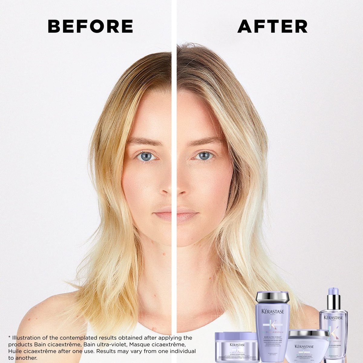 KÉRASTASE Blond Absolu Cicanuit Serum - Overnight Hair Serum for Color Treated Blonde Hair, Hydrates and Softens with Hyaluronic Acid and Edelweiss Flower, 3.04 Fl Oz Avelisse
