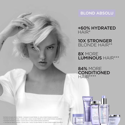 KÉRASTASE Blond Absolu Cicanuit Serum - Overnight Hair Serum for Color Treated Blonde Hair, Hydrates and Softens with Hyaluronic Acid and Edelweiss Flower, 3.04 Fl Oz Avelisse