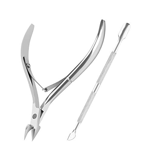 Professional Stainless Steel Cuticle Nipper & Pusher Set – 2-Piece Manicure & Pedicure Tool Kit by YLYL - görsel 2
