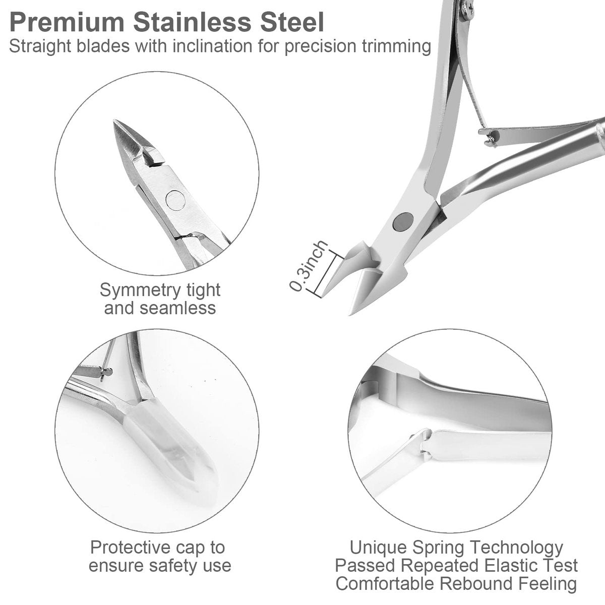 Professional Stainless Steel Cuticle Nipper & Pusher Set – 2-Piece Manicure & Pedicure Tool Kit by YLYL - görsel 5