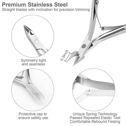 Professional Stainless Steel Cuticle Nipper & Pusher Set – 2-Piece Manicure & Pedicure Tool Kit by YLYL
