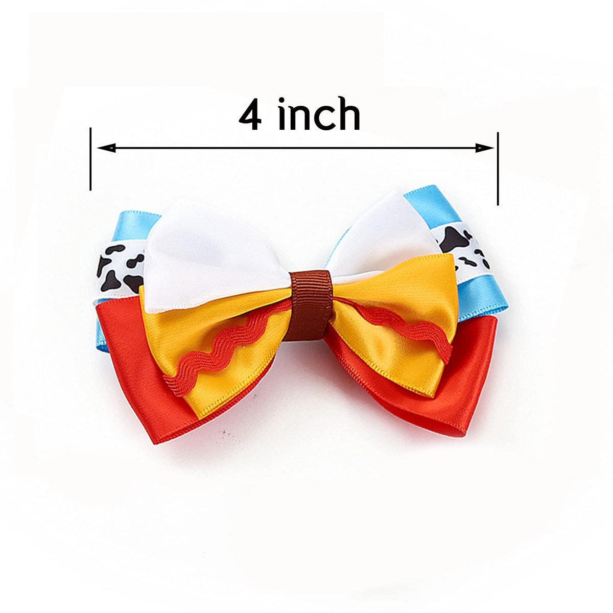 JiaDuo Baby Girls Hair Bow Clips 4pc Set – 4 Inch Ribbon Hair Accessories for Parties Avelisse
