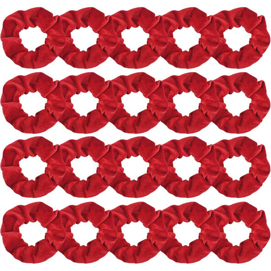 Didder 20 Pack Red Velvet Soft Hair Scrunchies for Women Girls - Gentle Hair Ties for All Hair Types