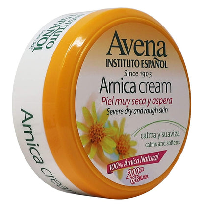 Avena Instituto Espanol Arnica Cream – Severe Dry & Rough Skin Relief, 100% Natural Arnica, 2-Pack of 6.8 FL Oz Jars Avelisse