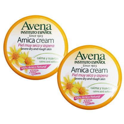 Avena Instituto Espanol Arnica Cream – Severe Dry & Rough Skin Relief, 100% Natural Arnica, 2-Pack of 6.8 FL Oz Jars Avelisse