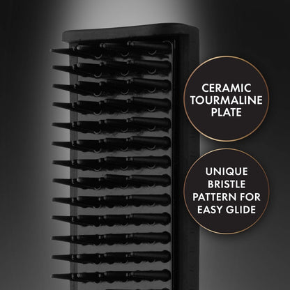 Hot Tools Men's Beard Straightener Brush - Ceramic Heat for Smooth Finish Avelisse