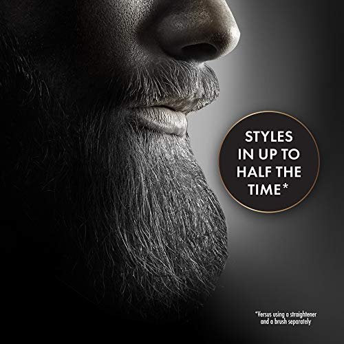 Hot Tools Men's Beard Straightener Brush - Ceramic Heat for Smooth Finish Avelisse