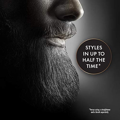 Hot Tools Men's Beard Straightener Brush - Ceramic Heat for Smooth Finish Avelisse