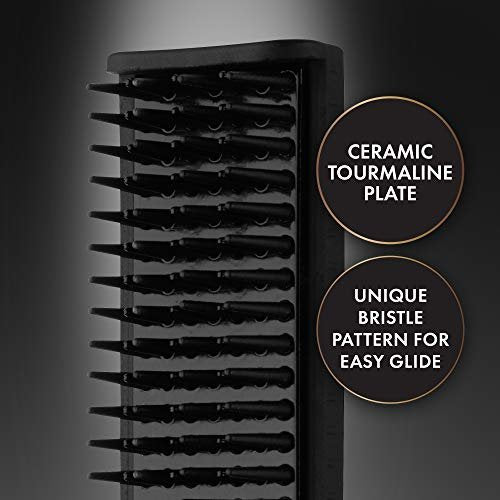 Hot Tools Men's Beard Straightener Brush - Ceramic Heat for Smooth Finish Avelisse