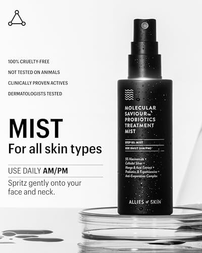 Allies of Skin Probiotic Face Mist with 5% Niacinamide – Minimize Pores & Boost Moisture (1.7 Fl Oz) Avelisse