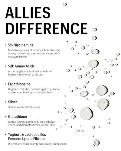Allies of Skin Probiotic Face Mist with 5% Niacinamide – Minimize Pores & Boost Moisture (1.7 Fl Oz) Avelisse