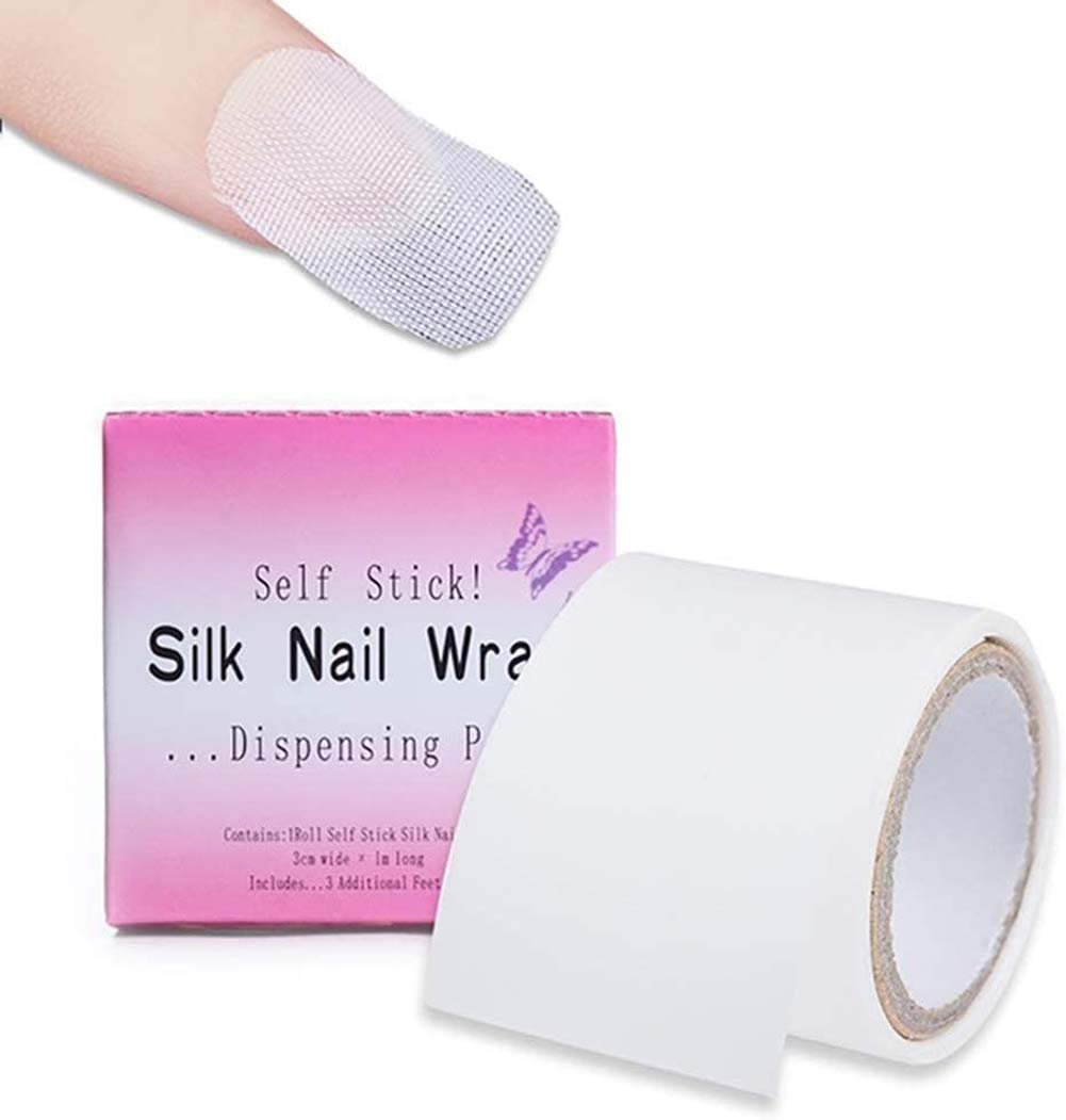 Nail Repair Fiberglass Silk Wrap – Self-Adhesive Anti-Damage Nail Protector for Home & Salon Use (Clear, 1.2 x 39.4 Inches) - görsel 1