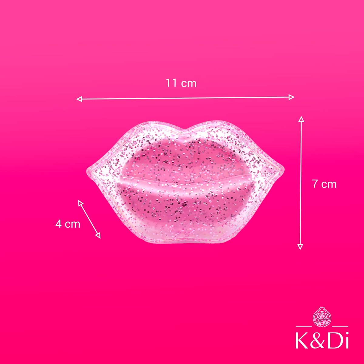 K&Di Pink Glitter Lip Shaped Travel Hair Brush – Detangling Mini Comb for Women & Kids, No Pain Portable Hairbrush for All Hair Types - görsel 13