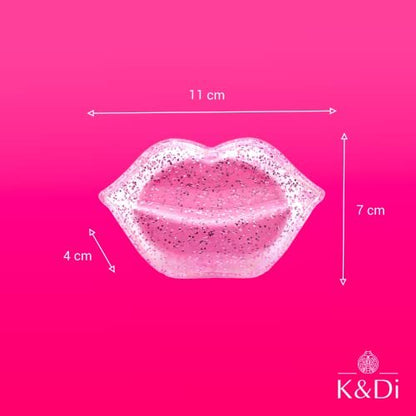 K&Di Pink Glitter Lip Shaped Travel Hair Brush – Detangling Mini Comb for Women & Kids, No Pain Portable Hairbrush for All Hair Types