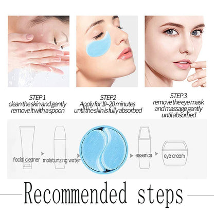 RABIOTA Under Eye Patches – 30 Pairs Hyaluronic Acid & Collagen Anti-Aging Eye Mask for Dark Circles, Wrinkles, Puffiness (Blue)