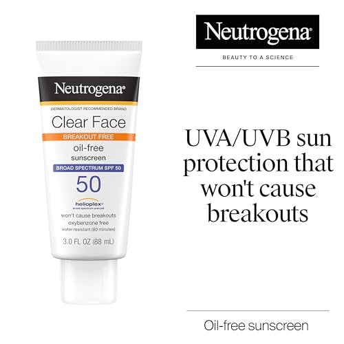 Neutrogena Clear Face Sunscreen Lotion for Acne-Prone Skin, Broad Spectrum SPF 50, 3 Fl Oz - görsel 3