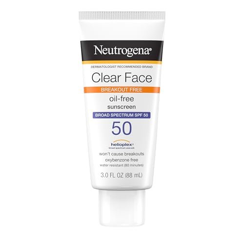 Neutrogena Clear Face Sunscreen Lotion for Acne-Prone Skin, Broad Spectrum SPF 50, 3 Fl Oz - görsel 1