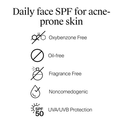 Neutrogena Clear Face Sunscreen Lotion for Acne-Prone Skin, Broad Spectrum SPF 50, 3 Fl Oz