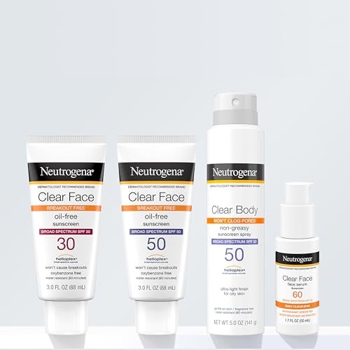 Neutrogena Clear Face Sunscreen Lotion for Acne-Prone Skin, Broad Spectrum SPF 50, 3 Fl Oz - görsel 15