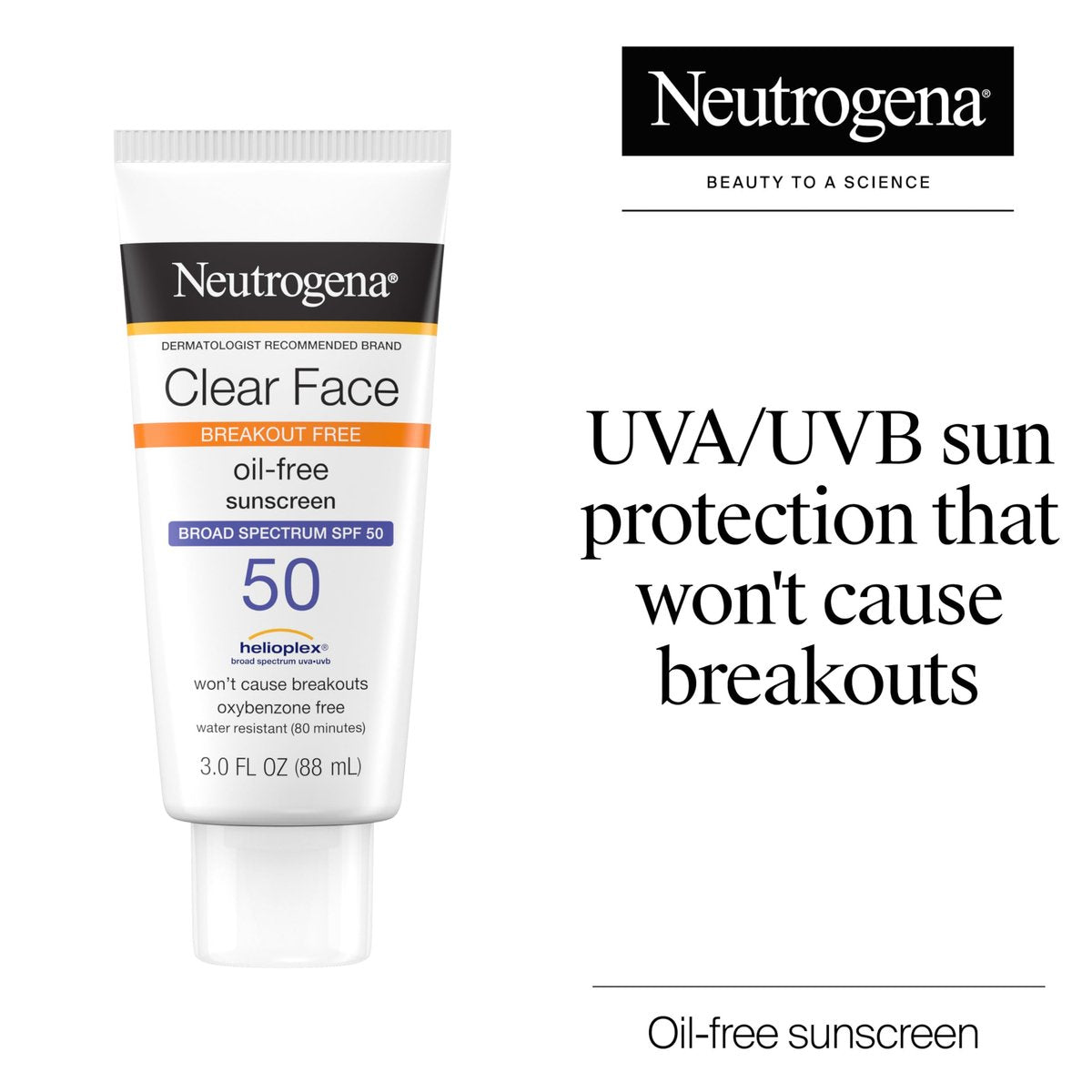Neutrogena Clear Face Sunscreen Lotion for Acne-Prone Skin, Broad Spectrum SPF 50, 3 Fl Oz - görsel 4