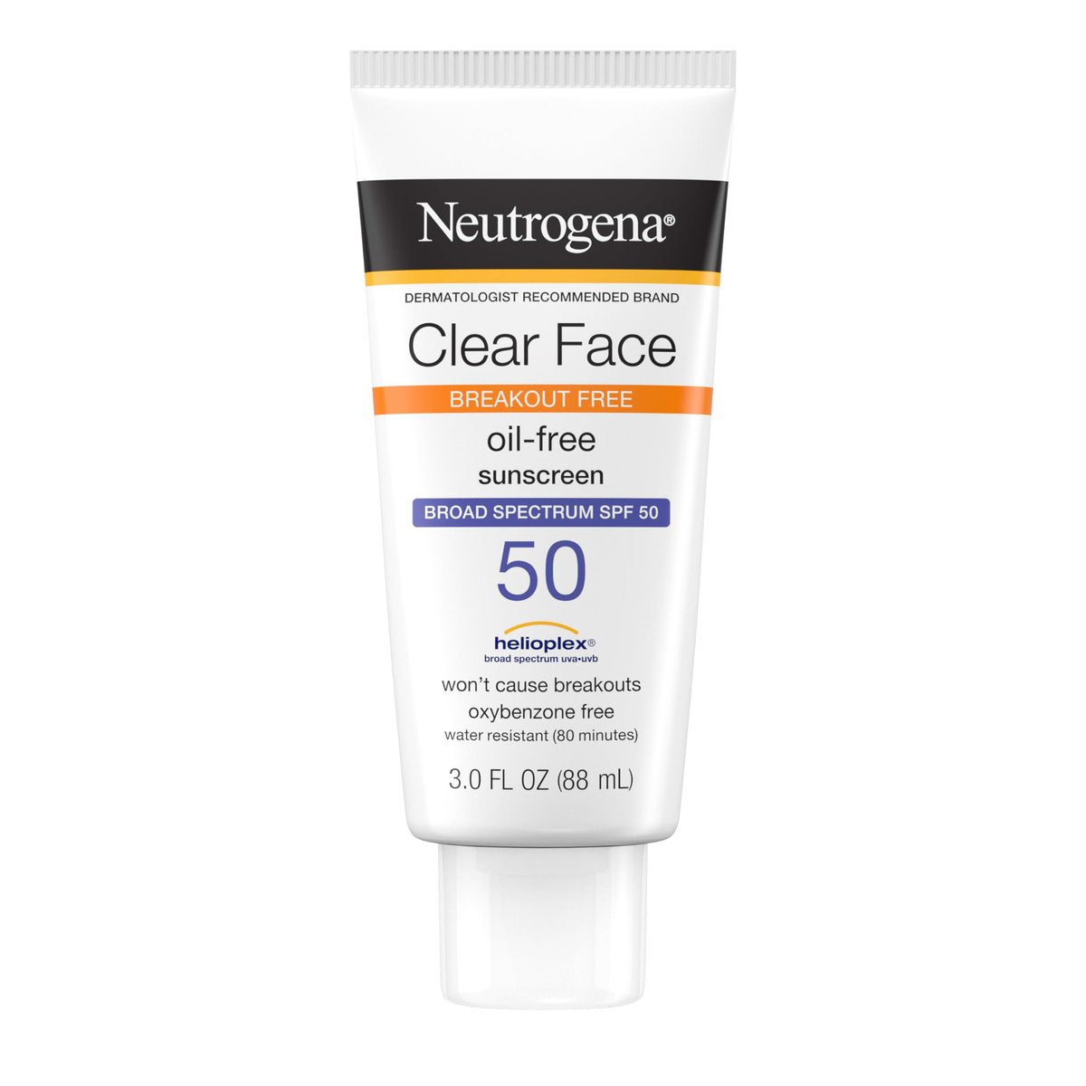 Neutrogena Clear Face Sunscreen Lotion for Acne-Prone Skin, Broad Spectrum SPF 50, 3 Fl Oz - görsel 2