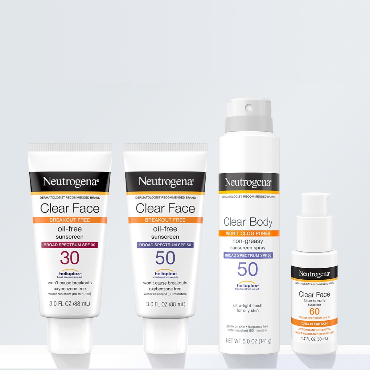 Neutrogena Clear Face Sunscreen Lotion for Acne-Prone Skin, Broad Spectrum SPF 50, 3 Fl Oz - görsel 16