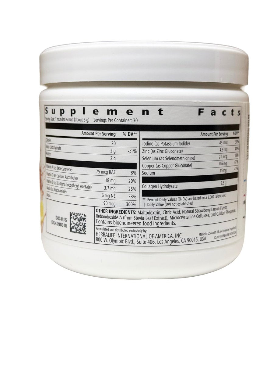 Herbalife SKIN Strawberry Lemonade Beauty Booster Collagen Supplement, 6.03 oz Avelisse