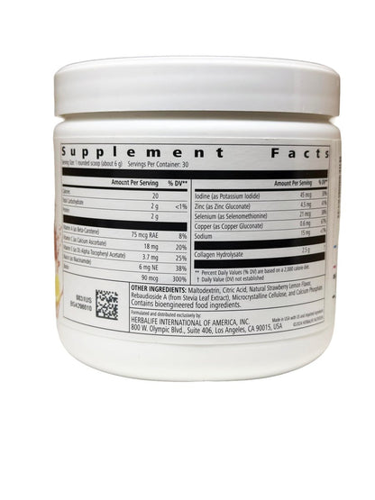 Herbalife SKIN Strawberry Lemonade Beauty Booster Collagen Supplement, 6.03 oz Avelisse