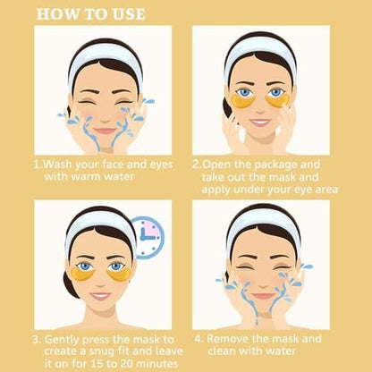 NIYET 30 Pairs Under Eye Collagen Patches - Gold Moisturizing Eye Mask for Dark Circles and Puffiness