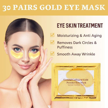 NIYET 30 Pairs Under Eye Collagen Patches - Gold Moisturizing Eye Mask for Dark Circles and Puffiness
